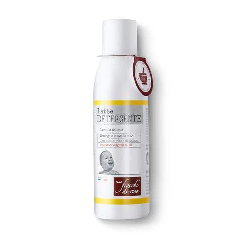 Fiocchi Di Riso - Latte Detergente - 140Ml - Detergenza Neonati - Deterge E Idrata La Cute, Rafforzandone Le Funzioni Difensive, Con Olio Di Argan Bio