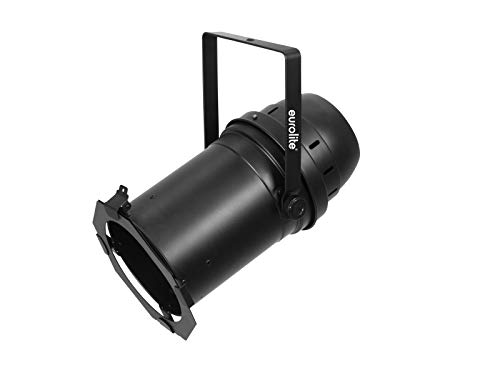 Eurolite Led Par-64 Cob 3000K 100W Con Funzione Zoom E Dimmer, Nero, Con Led Cob Da 100 Watt Bianco Caldo Per La Produzione Di Video
