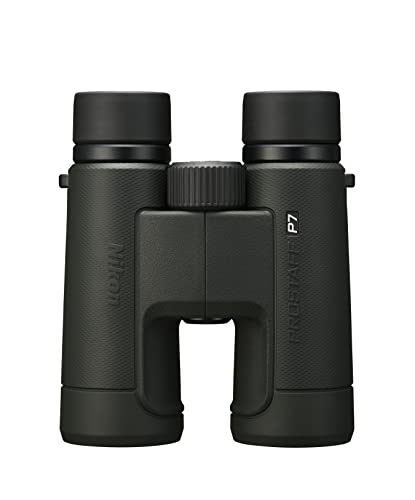 Nikon Bincolo Prostaff P7 10X42, Compatto, Leggero E Resistente, Impermeabile, Lenti E Prismi Rivestimento Multistrato, Nero