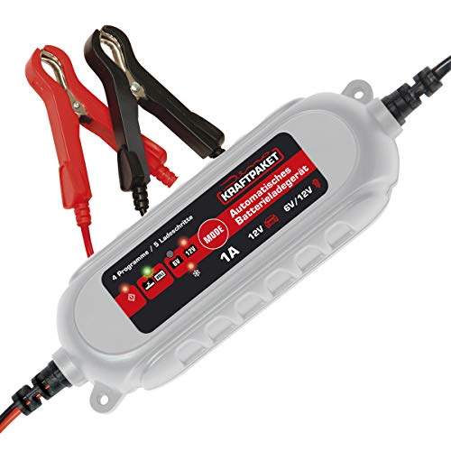 Dino Kraftpaket Caricabatterie Intelligente E Automatico Da 1 A 6 V/12 V | Per Piombo-Acido, Gel, Start/Stop Efb, Batteria Agm | Caricabatteria Da Aut
