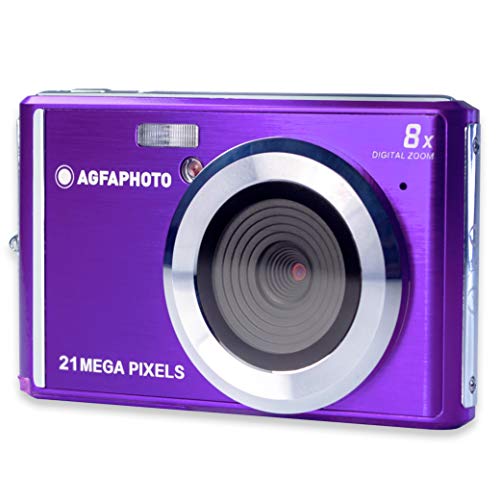 Agfa Photo Realishot Dc5200 - Fotocamera Digitale Compatta (21 Mp, Schermo Lcd Da 2,4", Zoom Digitale 8X, Batteria Al Litio, Colore: Viola