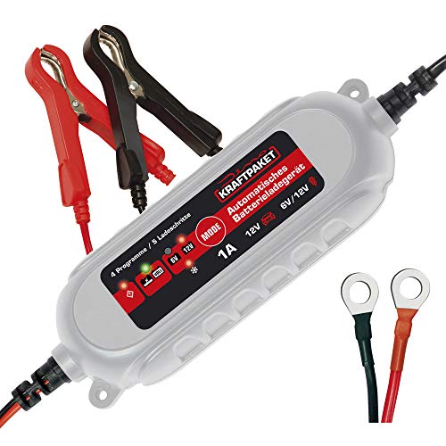 Dino Kraftpaket Caricabatterie Intelligente E Automatico Da 1 A 6 V/12 V | Per Piombo-Acido, Gel, Start/Stop Efb, Batteria Agm | Caricabatteria Da Aut