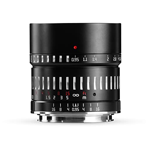 Ttartisan Aps-C 50Mm F/0.95 Lente Con Corpo In Metallo Compatibile Con M43 Mount - Nero E Argento