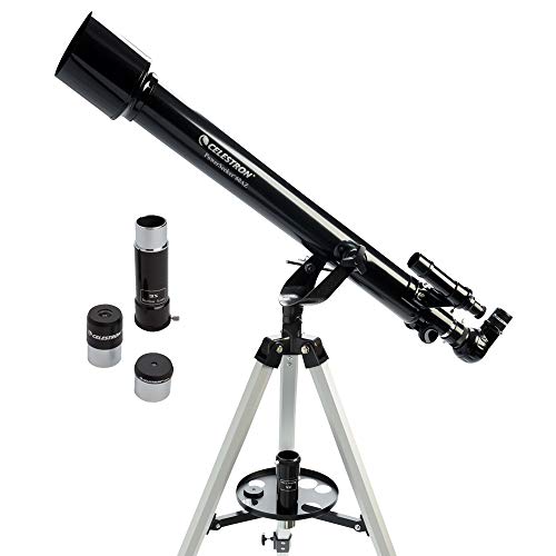 Celestron Ce21041 Powerseeker 60Az Telescopio Ultraleggero Powerseeker 60Az, Con Accessori E Treppiede In Alluminio, Nero