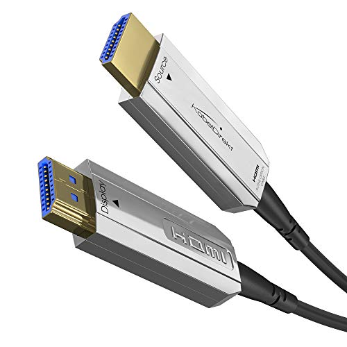 Kabeldirekt – 50M Cavo Hdmi Ottico, Compatibile Con (Hdmi 2.0A/B, 2.0, 1.4A, 4K Ultra Hd, 3D, Full Hd 1080P, Hdr, Arc, High Speed Con Ethernet, Ps4, X