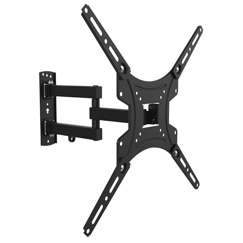 Atlantis P022-E15Sbh Supporto Tv Parete Orientabile, Staffa Braccio Da Parete Per Tv Da 13" A 60", Max 30Kg, Max Vesa 400X400. Inclinazione Verticale 