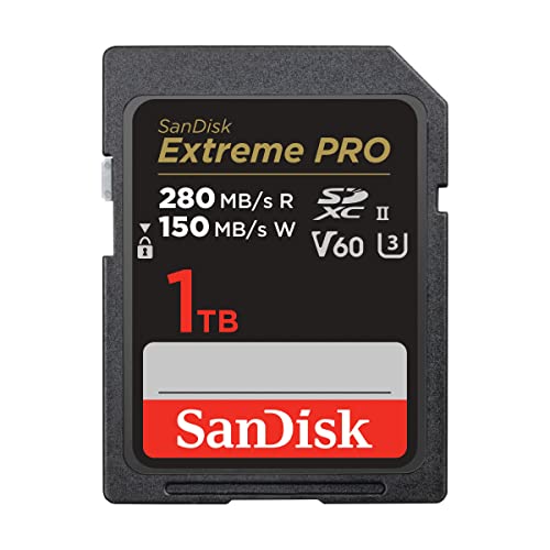 Sandisk 1Tb Extreme Pro, Scheda Sdxc, Fino A 280 Mb/S, Uhs-Ii Class 10 U3 V60