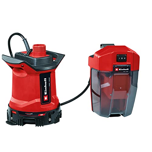 Einhell Akku-Schmutzwasserpumpe Ge-Dp 18/25 Ll Li-Solo, 18Volt, Tauch- / Druckpumpe (Rot/Schwarz, Ohne Akku Und Ladegerät)