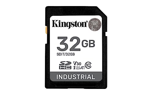 Kingston Scheda Sd Industriale, Fino A 100 Mb/S, Alta Resistenza, Uhs-I U3 V30 A1, (Sdit/32 Gb)