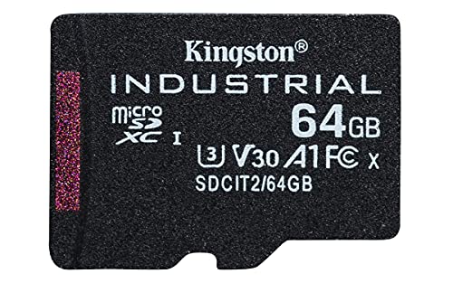 Kingston Industrial Microsd -64Gb Microsdhc Industrial C10 A1 Pslc - Scheda Singola Senza Adattatorer - Sdcit2/64Gbsp
