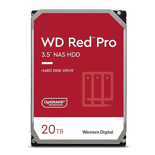 Wd Red Pro 20Tb Per Nas Hard Disk Interno Da 3.5”, 7200 Rpm Class, Sata 6 Gb/S, Cmr, Cache Da 512 Mb, Garanzia 5 Anni