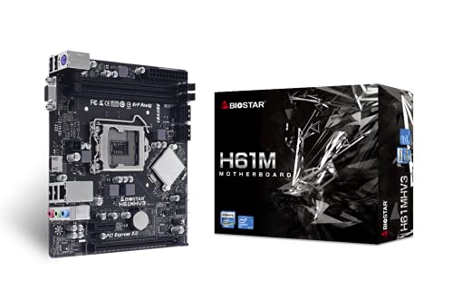 Biostar H61Mhv3 Carte Mère Intel H61 Lga 1155 (Socket H2) Micro Atx
