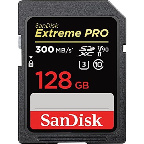 Sandisk 128Gb Extreme Pro Scheda Sdxc Fino A 300 Mb/S Uhs-Ii Class 10 U3 V90