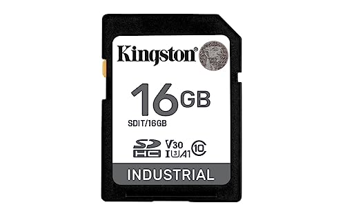 Kingston Industrial Sd Card, Up To 100Mb/S, High Endurance, Uhs-I U3 V30 A1, (Sdit/16Gb)