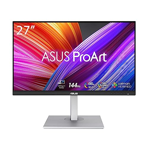 Asus Proart Display Pa278Cgv Monitor Professionale 27” Pollici, Ips Qhd (2560 X 1440), 144 Hz, 95% Dci-P3, Δe Minore Di 2, Calman, Usb-C Pd 90 W, Vesa