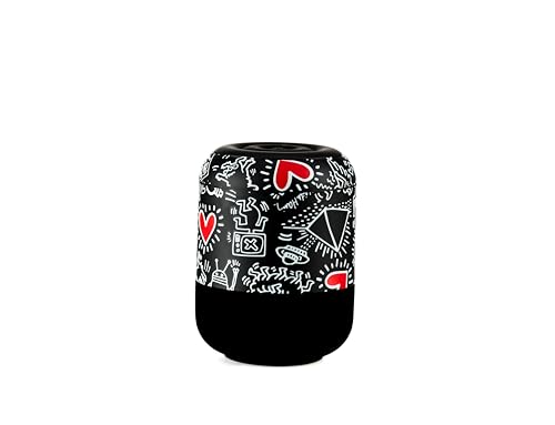 Celly X Keith Haring Speaker Bluetooth Potente 5W, Cassa Stereo Bluetooth Autoportante Con Motivo Iconico, Altoparlante Bluetooth Portatile Con Connes