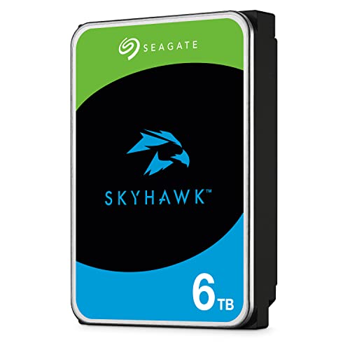 Seagate Skyhawk, 6 Tb, Hard Disk Interno Per Applicazioni Di Sorveglianza, Unità Sata 6 Gbit/S, 3.5", Cache 256 Mb Per Sistemi Con Videocamere Dvr E N