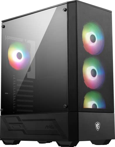 Msi Mag Forge 112R Mid-Tower Pc Case - Vetro Temperato, Atx Micro-Atx Mini-Itx, Pannello Fronte Mesh