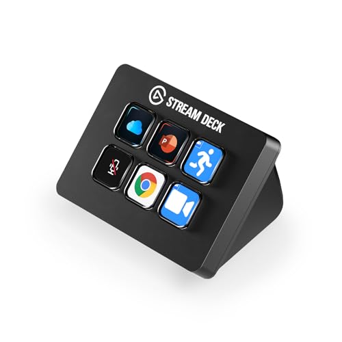 Elgato Stream Deck Mini: Controlla Zoom, Teams, Powerpoint, Ms Office E Altro, Aumenta La Produttività Integrando App Quotidiane, Configura Facilmente