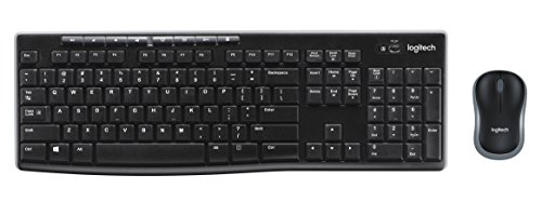 Logitech Mk270 Combo Tastiera E Mouse Wireless Per Windows, Layout Scandinavo Qwerty - Nero