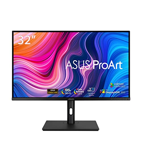 Asus Proart Pa328Cgv Monitor Professionale 32”, Wqhd (2560X1440), Usb-C, Ips, 165Hz, 100Percento Srgb/Rec.709, Precisione Colore Deltae < 2, Vesa Disp