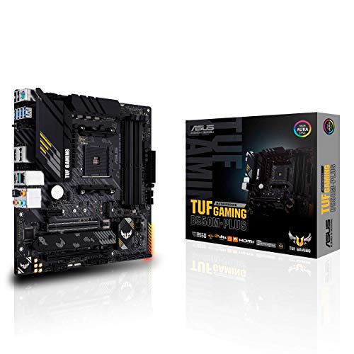 Asus Tuf Gaming B550M-Plus, Scheda Madre Gaming Micro Atx Amd B550, Pcie 4.0, Doppio M.2, 10 Fasi Di Alimentazione Drmos, 2,5Gb Lan, Hdmi, Dp, Usb 3.2