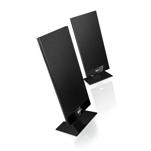 Kef T101 Lautsprecher Schwarz Paar|Ultra Flach| 3,5Cm Tief|10-100W|Hifi|Heimkino|Tv