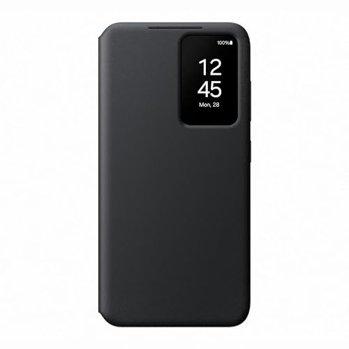 Samsung Smart View Wallet Case Custodia A Portafoglio Con Finestra Di Visione Notifiche Per Galaxy S24, Black
