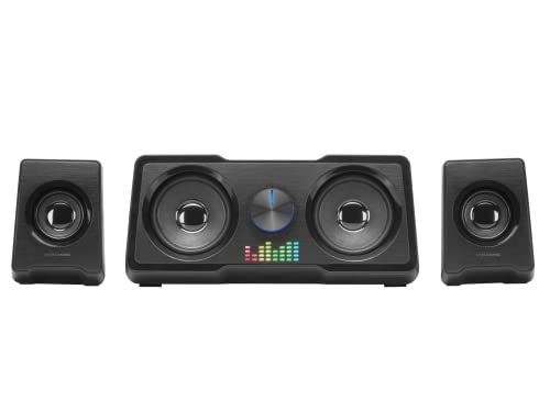 Mars Gaming Ms22 Altavoces Compactos Gaming 2.2 Rgb Flow Subwoofer + 4 Altavoces Activos Sonido Dsp 35W Negro