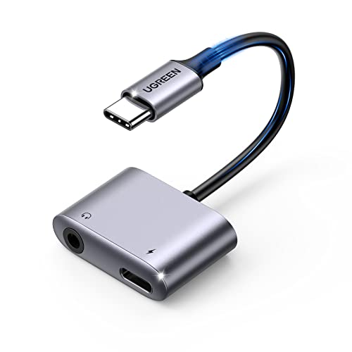 Ugreen 2 In 1 Adattatore Usb C A Jack 3,5 Mm Supporta Audio E Ricarica Rapida 60 W Jack Usb C Compatibile Con Galaxy S23 S22 Plus S21 Ultra S20 Fe Pix