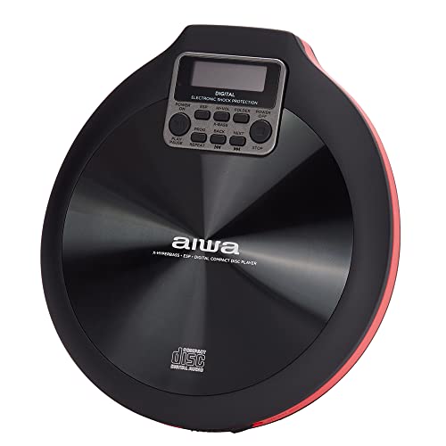 Aiwa Pcd-810Rd Portable Cd Player Black Red