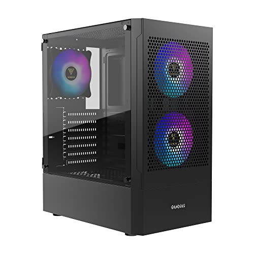 Gamdias Boitier Moyen Tour Atx Talos E3 Mesh Rgb Con Pannelli (Nero)