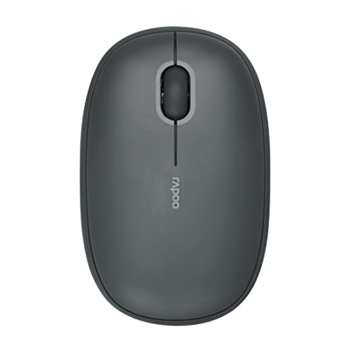 Rapoo M660 Mouse Wireless Silenzioso 1300 Dpi Sensore 9 Mesi Di Durata Della Batteria Pulsanti Silenziosi Ergonomico Per Pc E Mac Destrorsi - Grigio S