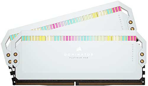 Corsair Dominator Platinum Rgb Ddr5 Ram 64Gb (2X32Gb) 5600Mhz Cl40 Intel Xmp Compatibile Icue Memoria Per Computer - Bianco (Cmt64Gx5M2B5600C40W)