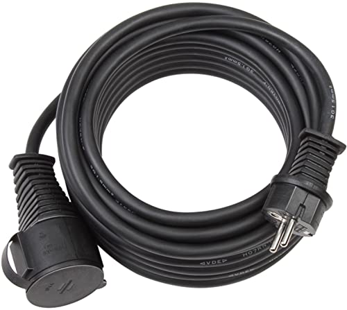 Brennenstuhl Cavo Di Prolunga Per Cantieri, Ip44 (Cavo Da 25 M, H07Rn-F 3G2,5, Per Uso Esterno E Per Cantieri), Nero