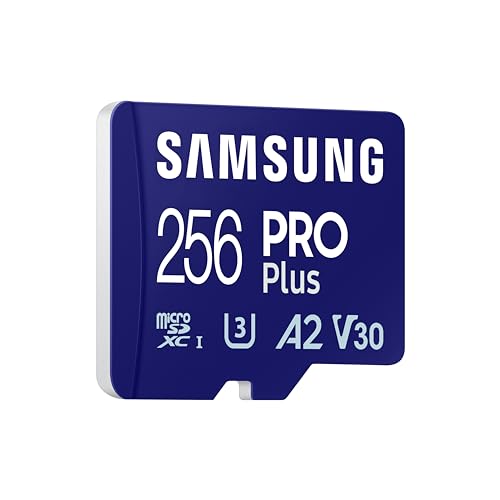 Samsung Memorie Mb-Md256Sb Pro Plus Scheda Microsd Da 256Gb, Uhs-I U3, Fino A 180 Mb/S, Usb Card Reader Incluso