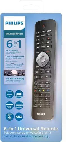 Telecomando Universale Philips Srp5016/10-6-In-1 - Pulsanti Di Apprendimento - Nero