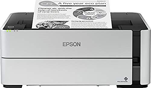 Epson Ecotank Et-M1180, Stampante A4 Monocromatica Con Tco Ridotto, Wi-Fi, Usb Ed Ethernet, Stampa Fronte/Retro E Linguaggio Pcl Fino A 11.000 Pagine