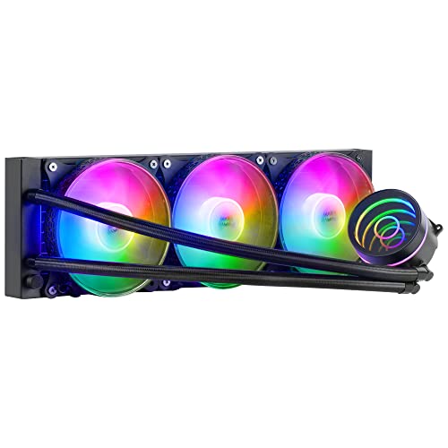 Mars Gaming Ml-One360, Raffreddamento A Liquido Cpu, Tdp 550W, Infinity Mirror, 3X Ventole Frgb Silenziose, Universale Multisocket, Nero