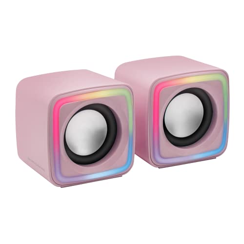 Marsgaming Mars Gaming Mscubep Rosa Altavoces Gaming Rgb Compactos Procesador Sonido Dsp 8W
