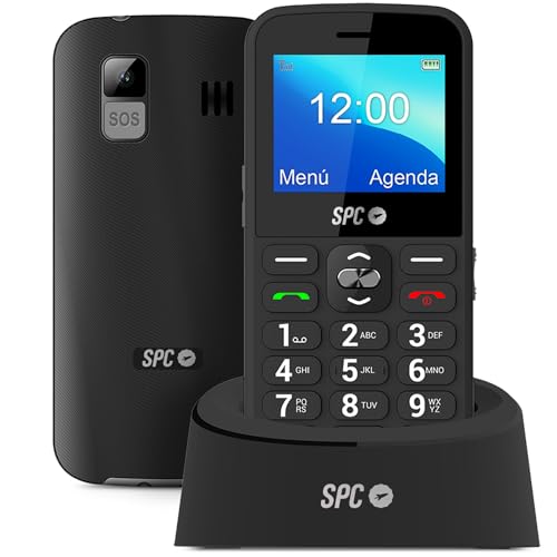 Spc Fortune 2 – Telefono Cellulare Per Anziani Con Tasti Grandi, Tasto Sos, Funzione Da Remoto, Volume Alto, Configurazione Remota, Dual Sim, Base Di
