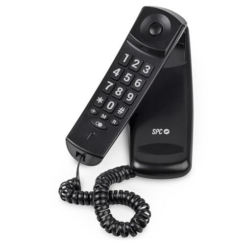 Spc Original Lite 2 - Telefono Fisso Da Tavolo O Da Parete, Compatto E Facile Da Usare, Segnale Luminoso, 10 Memorie Indirette, Tasti Grandi, Funzione