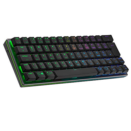 Cooler Master Sk622 Wireless Gaming Keyboard - 60% Layout, Flat Mechanical Switches, Rgg Backlit Per Button, Bluetooth & Wired Connection, Apple/Pc/Sm