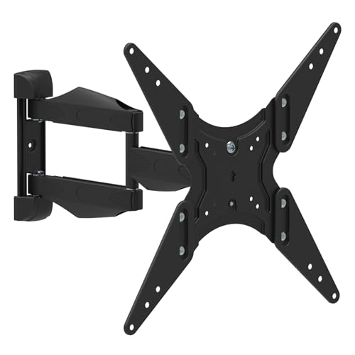 Atlantis P022-E11Sbn Supporto Tv Parete Orientabile, Staffa Braccio Da Parete Per Tv Da 13" A 65", Max 35Kg, Max Vesa 400X400. Inclinazione Verticale