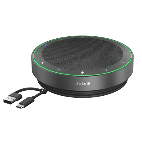 Jabra Speak2 75 Viva Voce Bluetooth Wireless, 4 Microfoni Con Cancellazione Del Rumore, Altoparlante Full Range Da 65 Mm E Audio A Banda Super Larga -