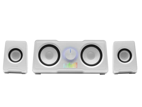 Mars Gaming Ms22W Altavoces Compactos Gaming 2.2 Rgb Flow Subwoofer + 4 Altavoces Activos Sonido Dsp 35W Blanco