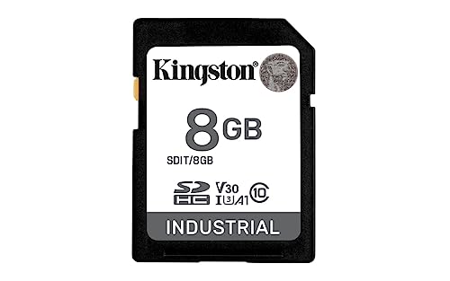 Kingston Industrial Sd Card, Up To 100Mb/S, High Endurance, Uhs-I U3 V30 A1, (Sdit/8Gb)
