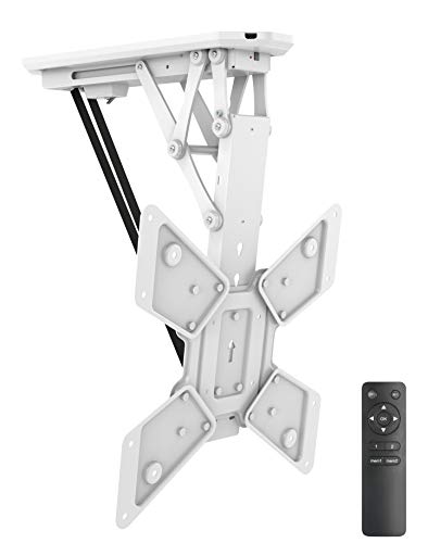 'Mywall Hl12Wml Pieghevole, Motorizzata – Supporto Da Soffitto Per Tv A Schermo Piatto, 23 – 55 Pollici (58 – 140 Cm), Fino A 30 Kg Bianco