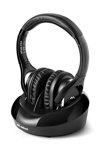 Meliconi Hp600 Pro Cuffia Tv Wireless Universale, Nero, 18.3 X 28.5 X 24.5 Cm