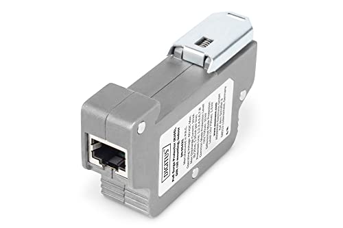 Digitus Protezione Contro Le Sovratensioni Poe - Fino A 10 Kv - 2X Porta Rj45 - Poe++ - Montaggio Su Guida Din - Classe Di Protezione Ip40 - 10/100/10